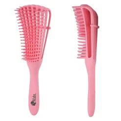 Afabs® Anti-klit Haarborstel | Detangler brush | Detangling brush | Kam voor Krullen | Kroes haar borstel | Roze