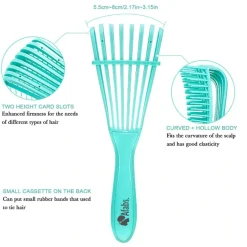 Afabs® Anti-klit Haarborstel | Detangler brush | Detangling brush | Kam voor Krullen | Kroes haar borstel | Groen