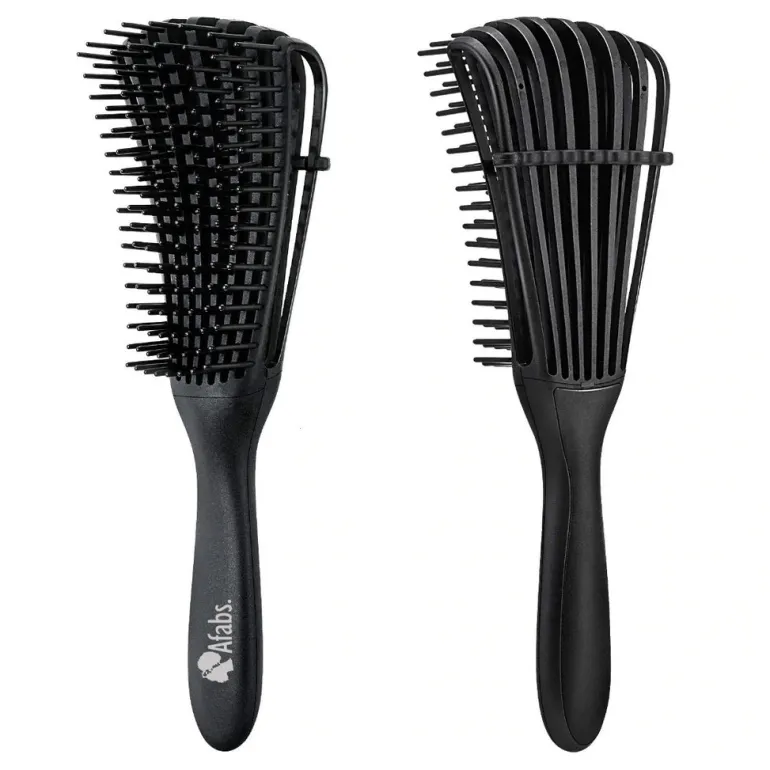 Afabs® Anti-klit Haarborstel | Detangler brush | Detangling brush | Kam voor Krullen | Kroes haar borstel | Zwart