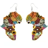 Africa inspired earrings | African continent Tribal