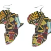 Africa inspired earrings | African continent Tribal Woman