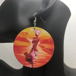 Africa inspired earrings | African River Woman