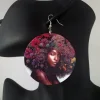 Africa inspired earrings | Afro flower girl