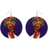 Africa inspired wooden earrings | African headband