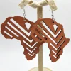 African Continent Earrings Bruin
