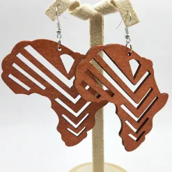 African Continent Earrings Bruin