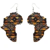 African Continent Earrings Bruine Mud