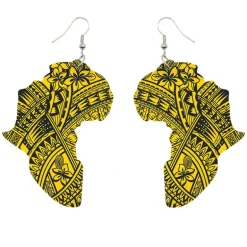 African Continent Earrings Geel