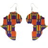African Continent Earrings Kente