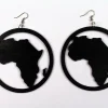 African earrings in multiple colors | African continent in circle