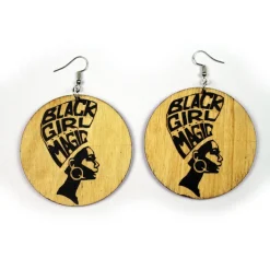 African earrings wood | Black girl magic