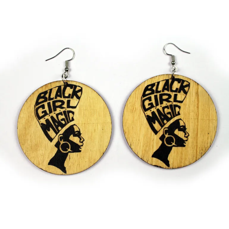 African earrings wood | Black girl magic