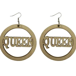 African earrings, wooden earrings | QUEEN
