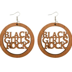 African earrings, wooden earrings | Black girls rock 6cm
