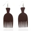 African Print Earrings | Bruin kam wooden earrings