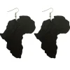 Afrikaans continent zwart - Afrikaanse oorbellen