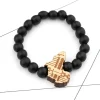 Afrikaanse Armband - Houten kralen Armband - Afrikaanse continent - Zwart