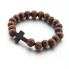 Afrikaanse Armband - Houten kralen Armband - Kruis - Bruin