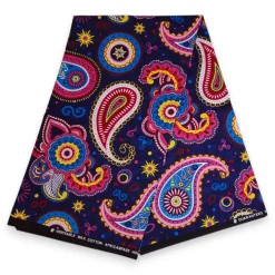 Afrikaanse Blauw Roze Paisley hoofddoek - headwrap