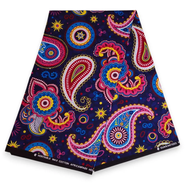 Afrikaanse Blauw Roze Paisley hoofddoek - headwrap