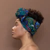 Afrikaanse / Groen Multicolor Paisley / hoofddoek - headwrap