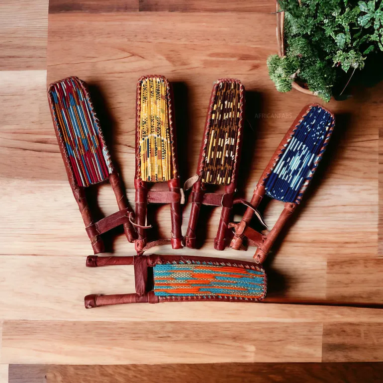 Afrikaanse handwaaier - Ankara print waaier - Multicolor Bolanle