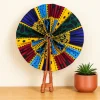 Afrikaanse handwaaier - Ankara print waaier - Multicolor Akua
