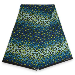 Afrikaanse hoofddoek Blauw Luipaard Spots - headwrap