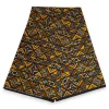 Afrikaanse hoofddoek Bruin Bogolan Geometry - headwrap