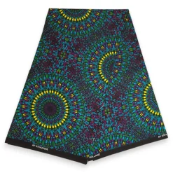 Afrikaanse hoofddoek Groen Geel Ocean Eye - headwrap