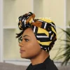 Afrikaanse hoofddoek / headwrap - Mud cloth print - Bruin