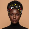Afrikaanse hoofddoek / headwrap - Rood / gele mud