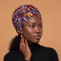 Afrikaanse hoofddoek Multicolor Earth Heritage - headwrap
