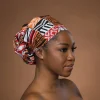 Afrikaanse hoofddoek Rood Bogolan Mosaic - headwrap