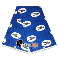 Afrikaanse hoofddoek / Vlisco headwrap - Blauw / Witte speedbird