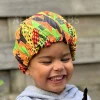 Afrikaanse Kente Print Slaapmuts ( Kindermaat 3-7 jaar ) Satijnen Hair Bonnet