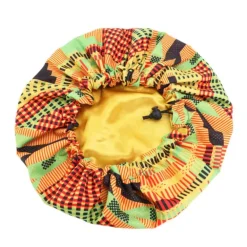 Afrikaanse Kente Print Slaapmuts ( Kindermaat 3-7 jaar ) Satijnen Hair Bonnet