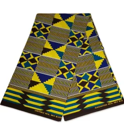 Afrikaanse Kente stof / kente print stof KT-3125 - 100% katoen