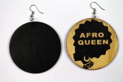 Afrikaanse oorbellen hout | Afro Queen