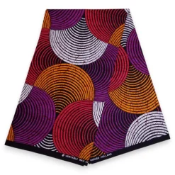 Afrikaanse Oranje & Paars Concentric Circle hoofddoek - headwrap