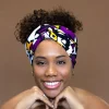 Afrikaanse Paars / Gele Samakaka hoofddoek - headwrap