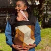 Afrikaanse Print Draagdoek / Draagzak / baby wrap / baby sling - Gele Diamant