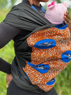 Afrikaanse Print Draagdoek / Draagzak / baby wrap / baby sling - Speed bird Oranje
