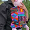 Afrikaanse Print Draagdoek / Draagzak / baby wrap / baby sling - Paarse / roze kente