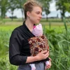 Afrikaanse Print Draagdoek / Draagzak / baby wrap / baby sling - Brown leaves