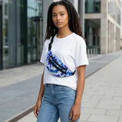 Afrikaanse print heuptasje / Fanny pack - Blauwe Tie Dye - Festival tasje