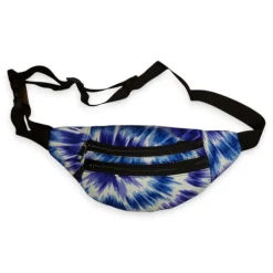 Afrikaanse print heuptasje / Fanny pack - Blauwe Tie Dye - Festival tasje