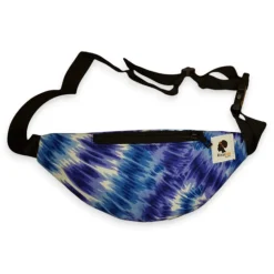 Afrikaanse print heuptasje / Fanny pack - Blauwe Tie Dye - Festival tasje