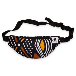 Afrikaanse print heuptasje / Fanny pack - Bruin Zwarte Bogolan - Festival tasje
