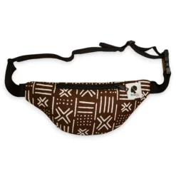 Afrikaanse print heuptasje / Fanny pack - Bruine X Bogolan - Festival tasje